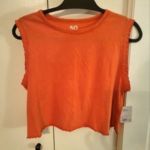 Crop ruffle tank top size L